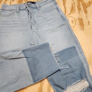 Hollister Women's 9R (30x27 Actual) Patchwork Ultra High Rise Vtg Straight Denim